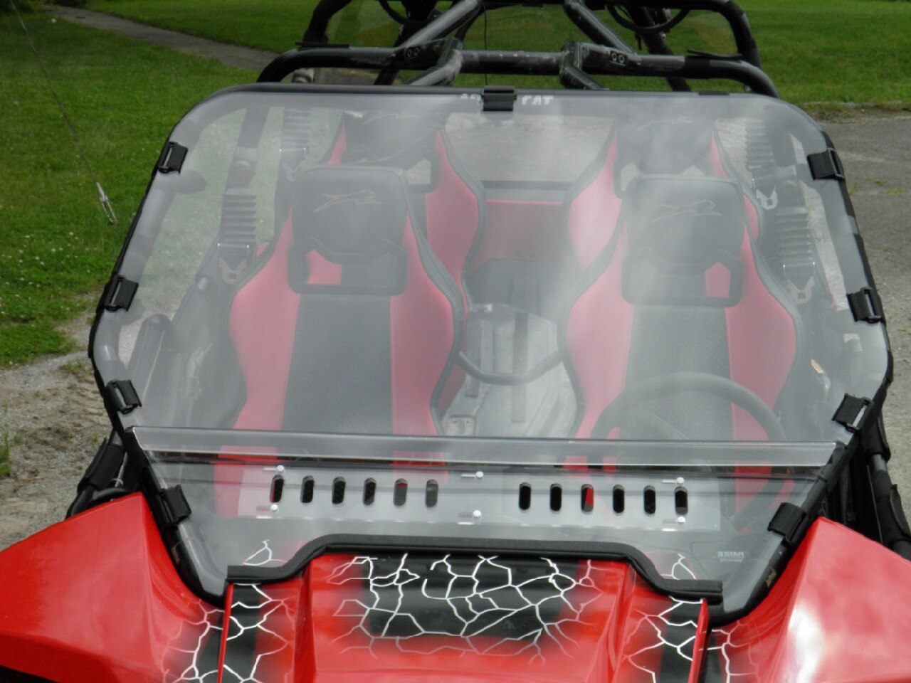 3 Star Arctic Cat Wildcat 4 2-Pc Scratch-Resistant Windshield