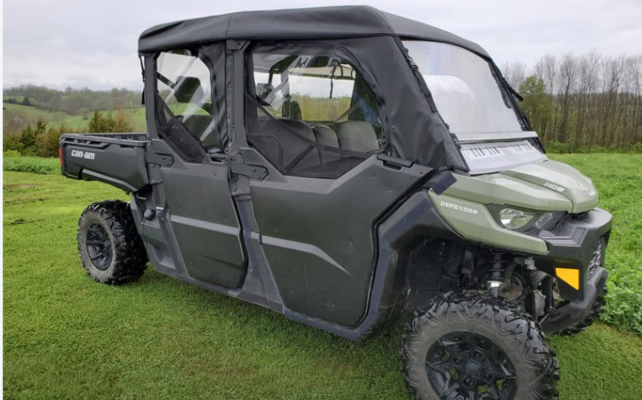 CanAm Defender Max Soft Half Doors/Rear Window Combo