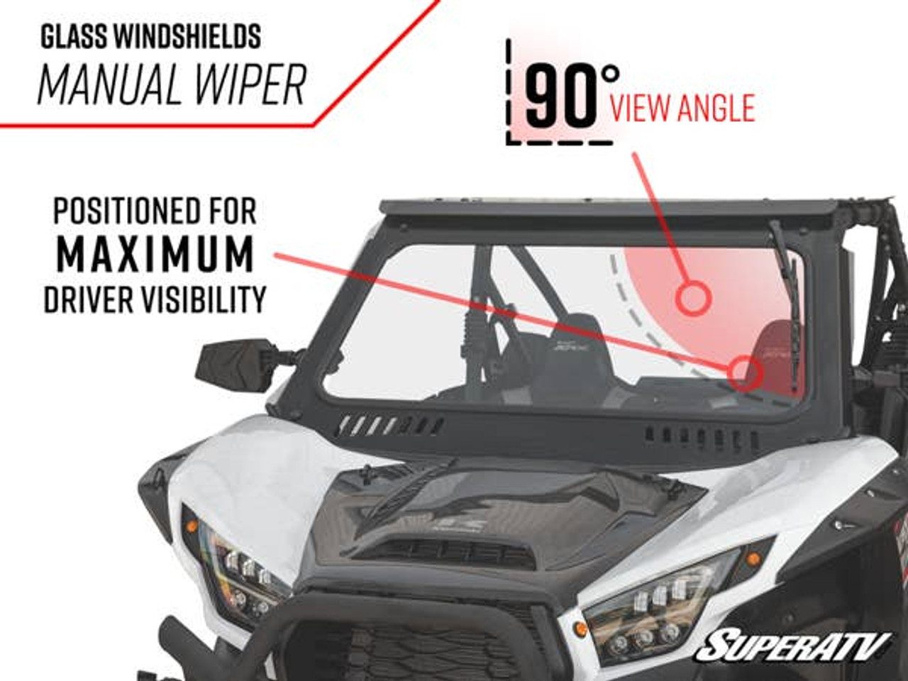 Kawasaki Teryx KRX 1000 Glass Windshield