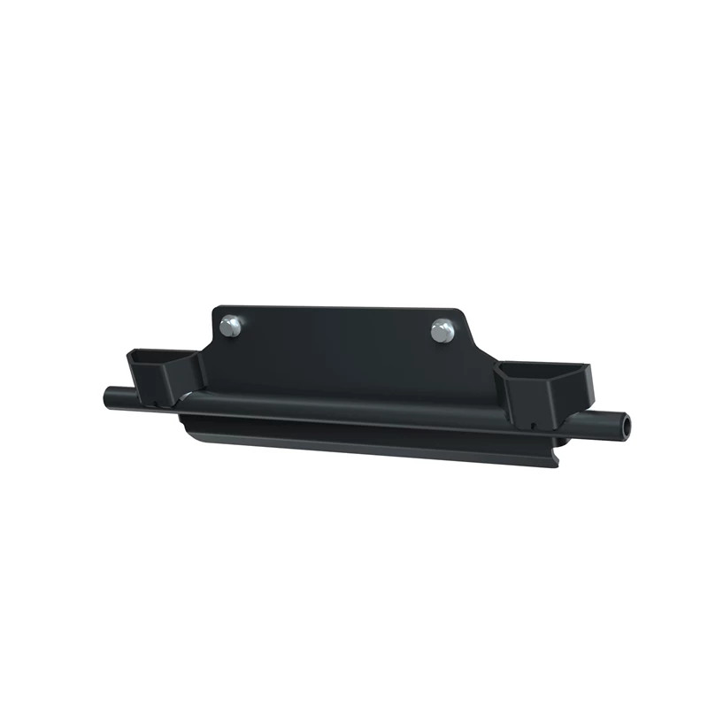Kolpin front-connect Conqueror plow mount for a Honda Pioneer 500, black steel, angled view