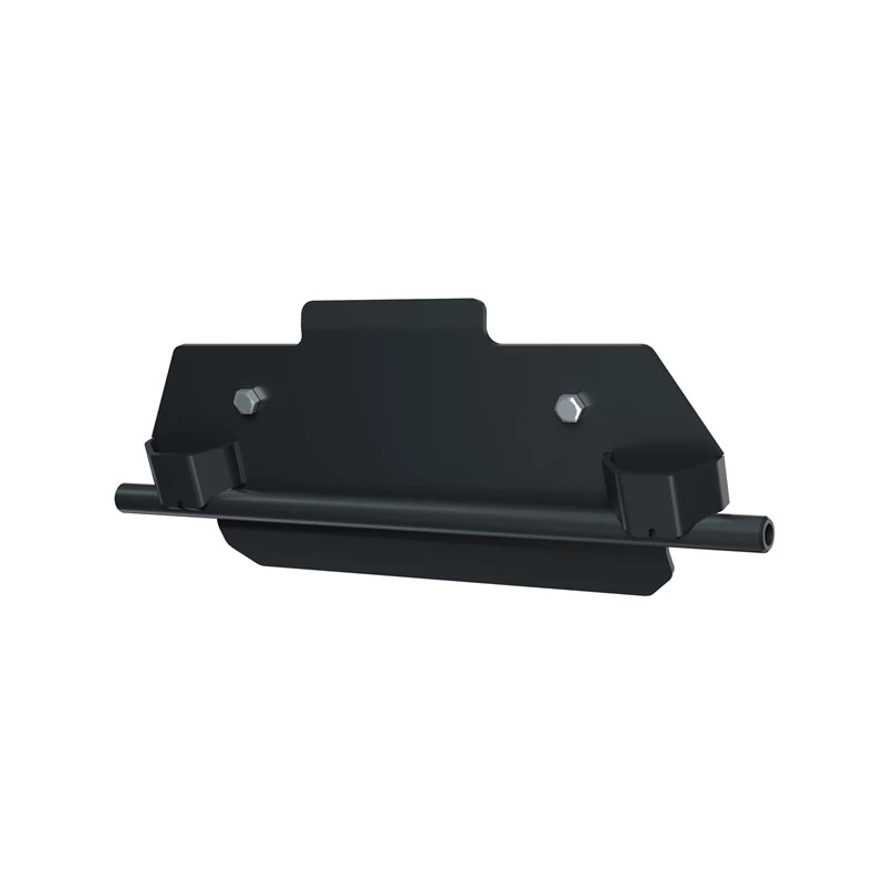Kolpin Front-Connect Conqueror plow mount for the Honda Pioneer 700, black steel bracket angled view