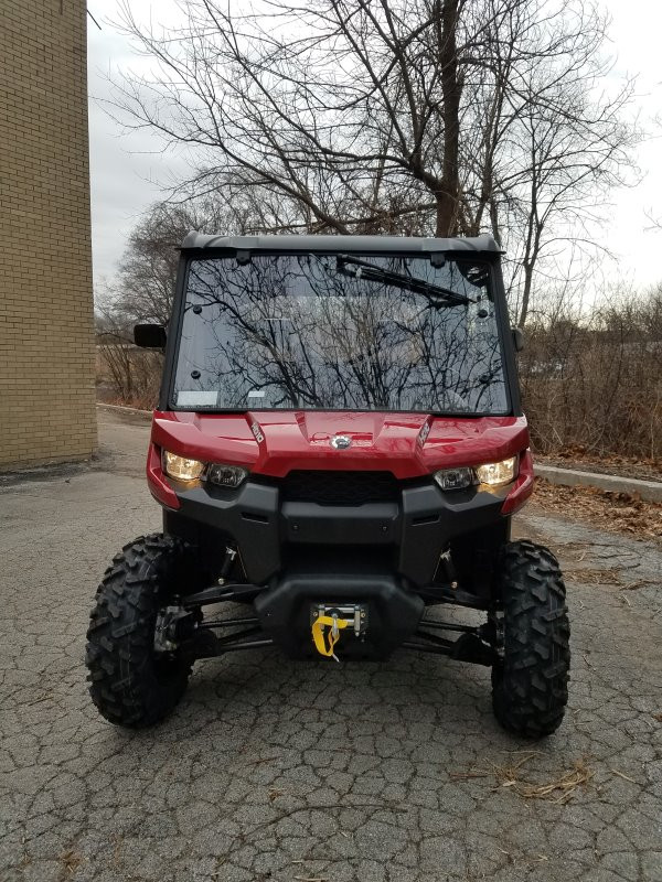 Can-Am Defender MAX hard cab enclosure by HardCabs - steel roof, tilt-out glass windshield, poly doors