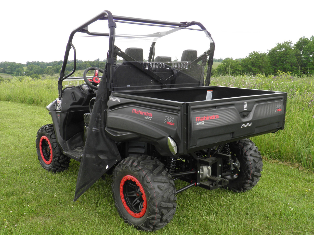 3 Star 1-piece Lexan back panel for the Intimidator, shown on a side-by-side from the rear quarter