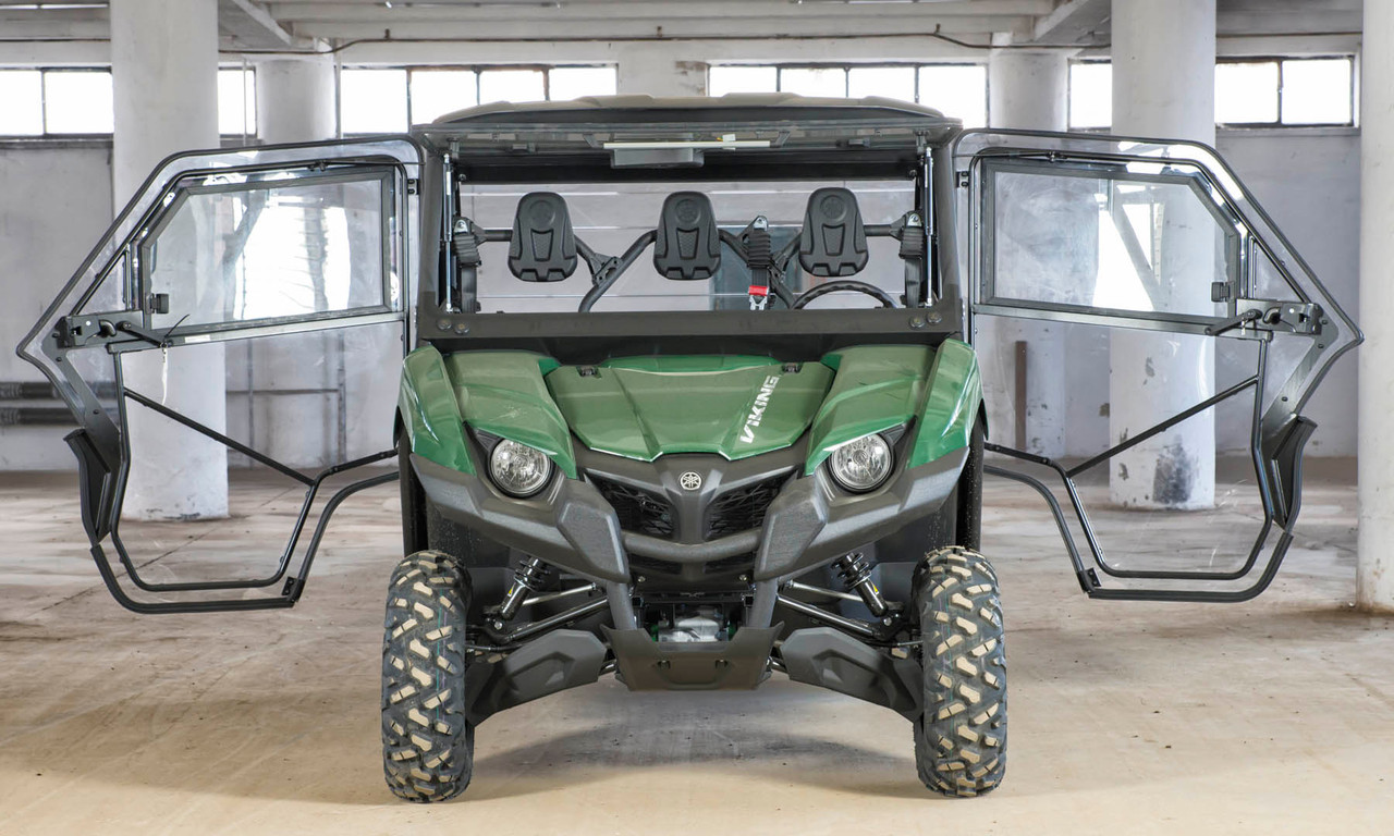 Yamaha Viking hard cab enclosure by HardCabs - steel roof, tilt-out glass windshield, poly doors