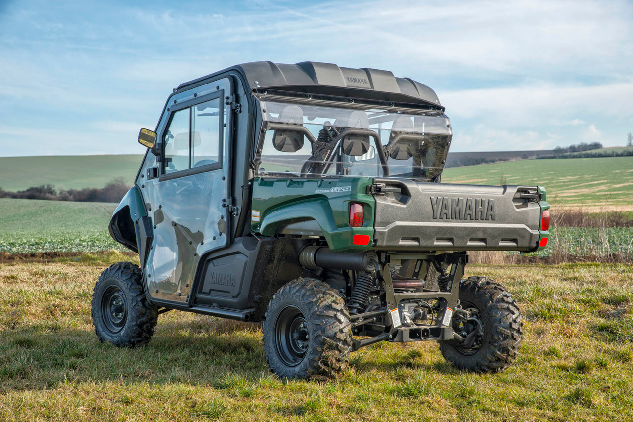 Yamaha Viking hard cab enclosure by HardCabs - steel roof, tilt-out glass windshield, poly doors
