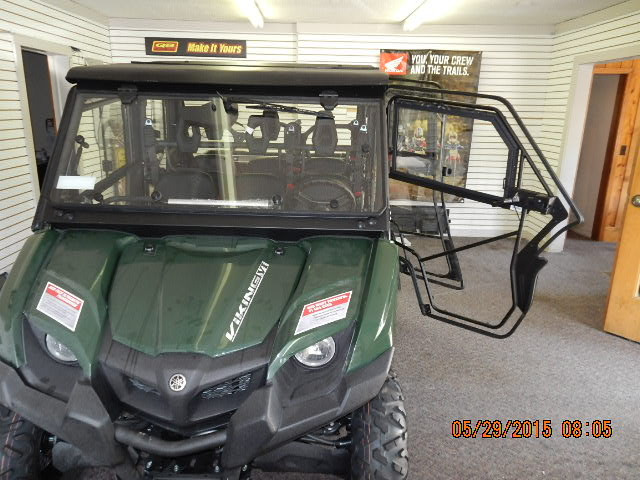 Yamaha Viking VI hard cab enclosure by HardCabs - steel roof, tilt-out glass windshield, poly doors