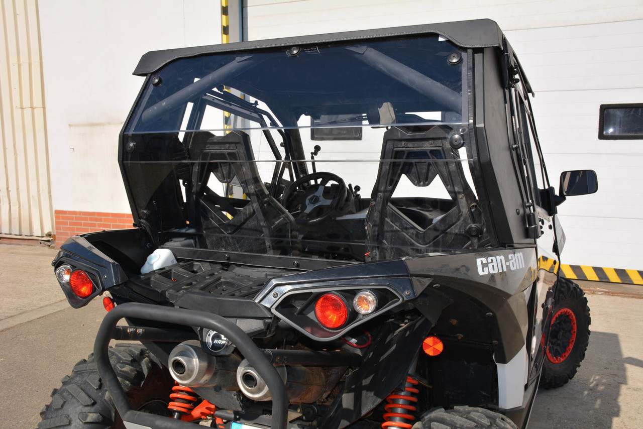 Can-Am Maverick 1000X DS hard cab enclosure by HardCabs - steel roof, tilt-out glass windshield, poly doors