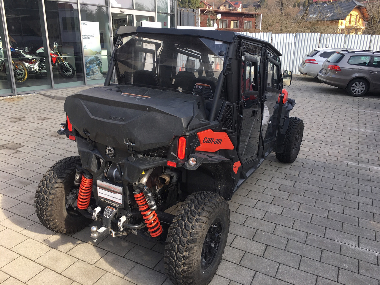 Can-Am Maverick Trail MAX hard cab enclosure by HardCabs - steel roof, tilt-out glass windshield, poly doors