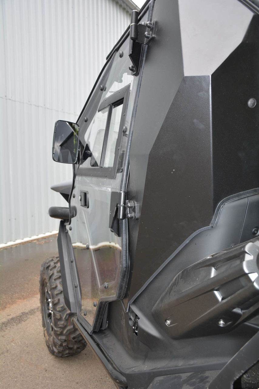 CF Moto Z-Force 950/1000 hard cab enclosure by HardCabs - steel roof, tilt-out glass windshield, poly doors