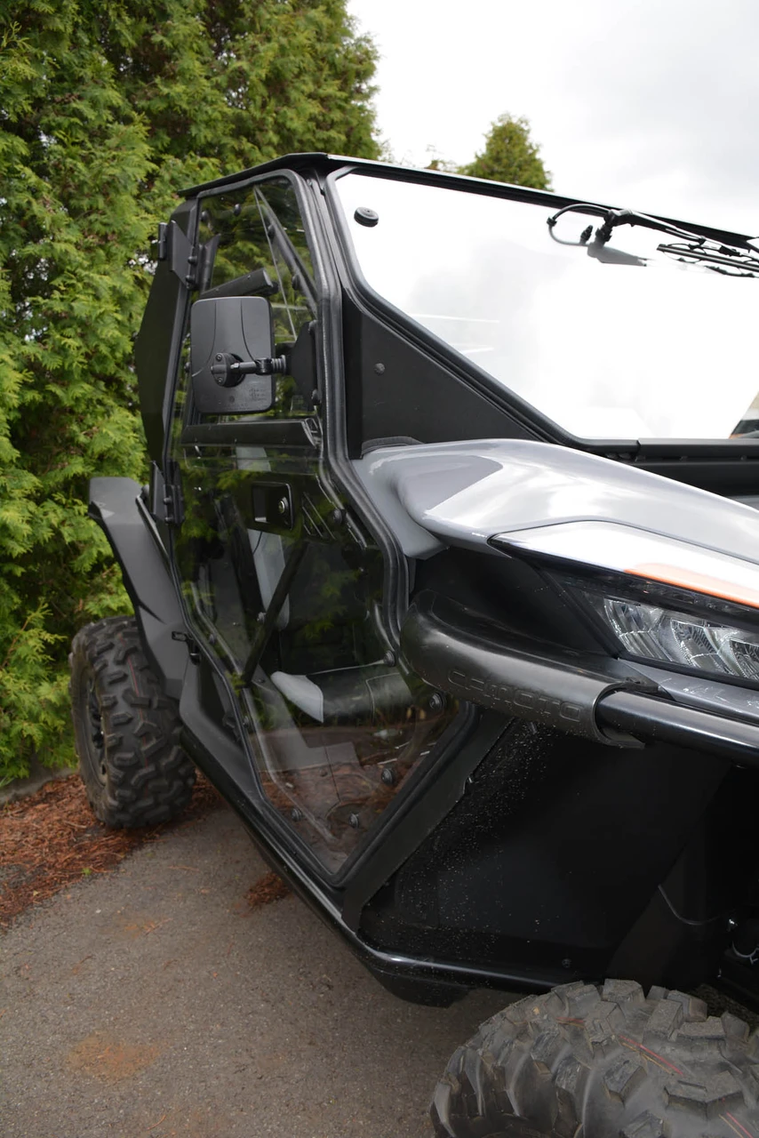 CF Moto Z-Force 950/1000 hard cab enclosure by HardCabs - steel roof, tilt-out glass windshield, poly doors