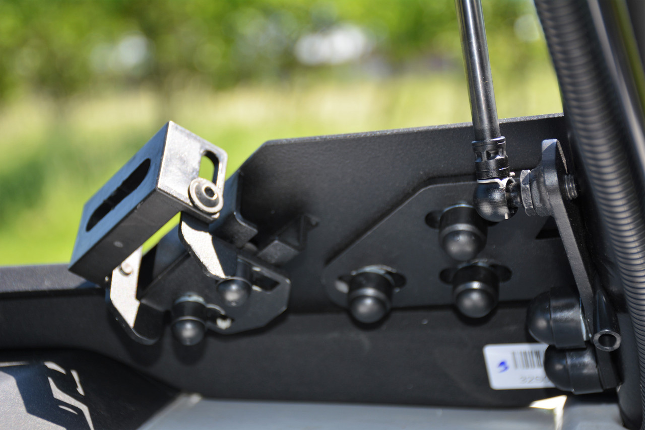 Polaris RZR 900 S hard cab enclosure by HardCabs - steel roof, tilt-out glass windshield, poly doors