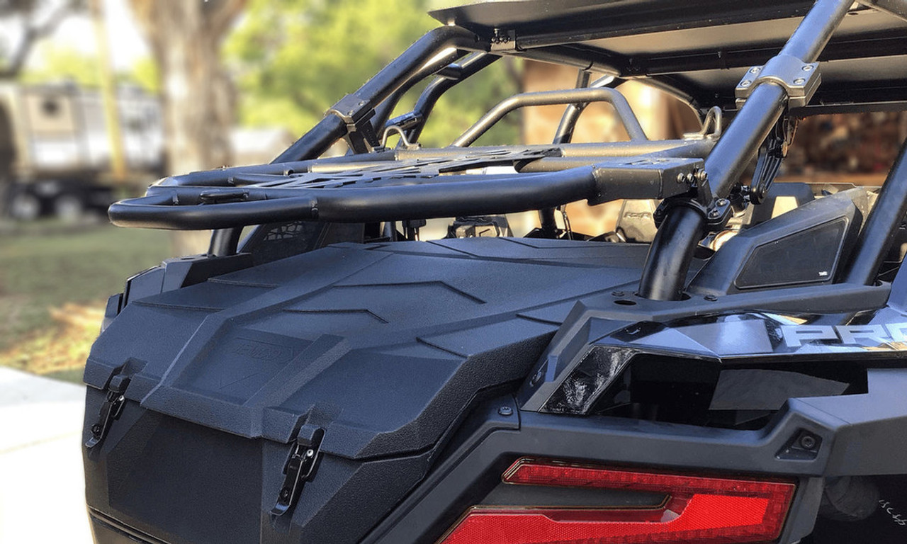 HIGHLANDS PXP Xtreme Polaris RZR Pro XP UTV Rear Cargo Box - Installed Closed