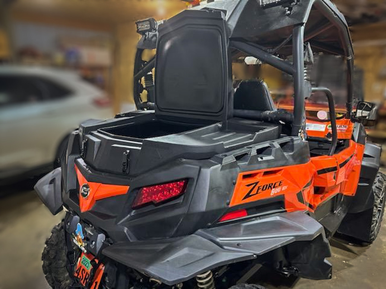 JEMCO CF Moto ZForce UTV Rear Cargo Box Installed Open