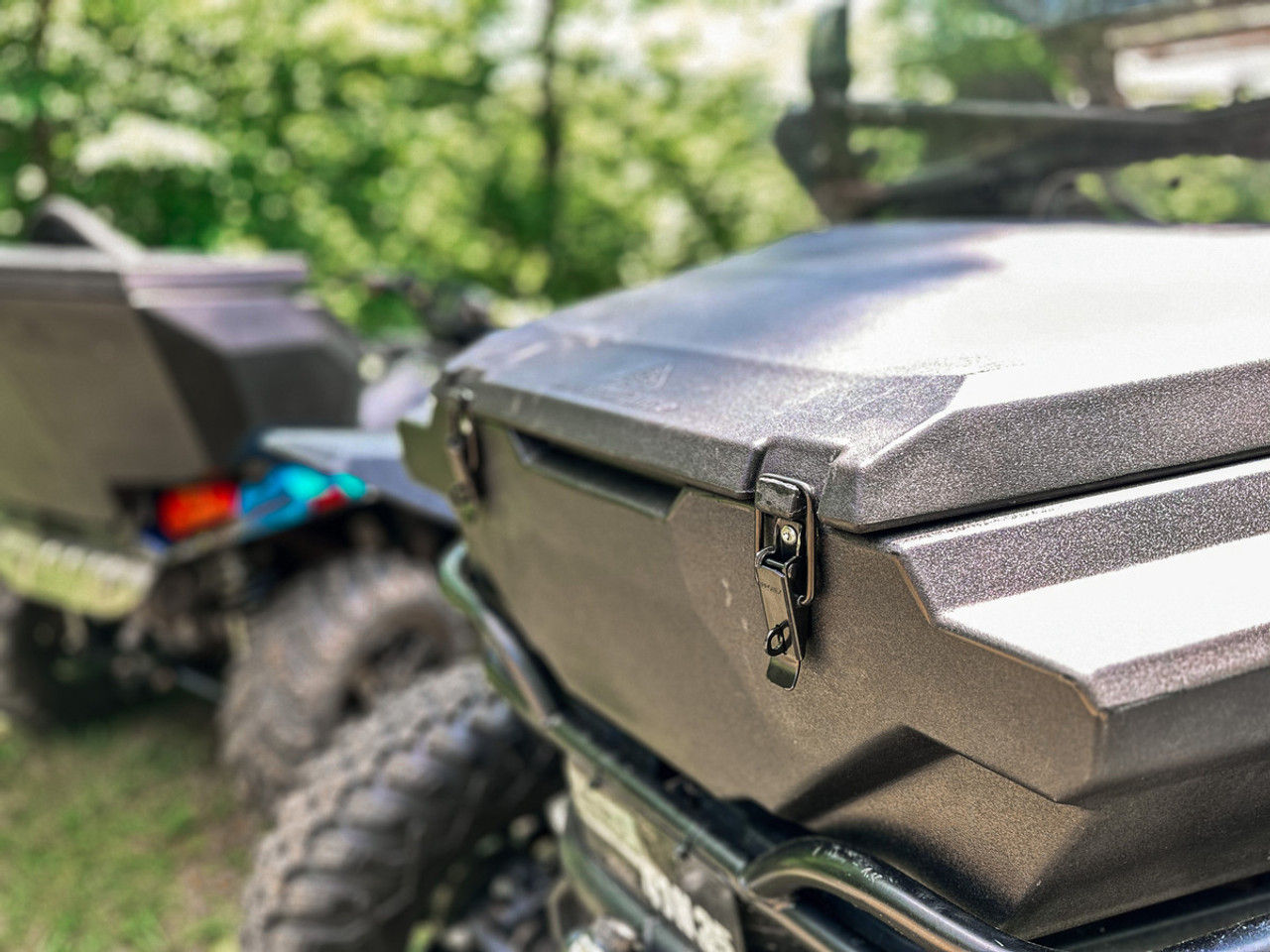 Highlands CFMoto ZForce 950 UTV Rear Cargo Box installed rear cargo clips