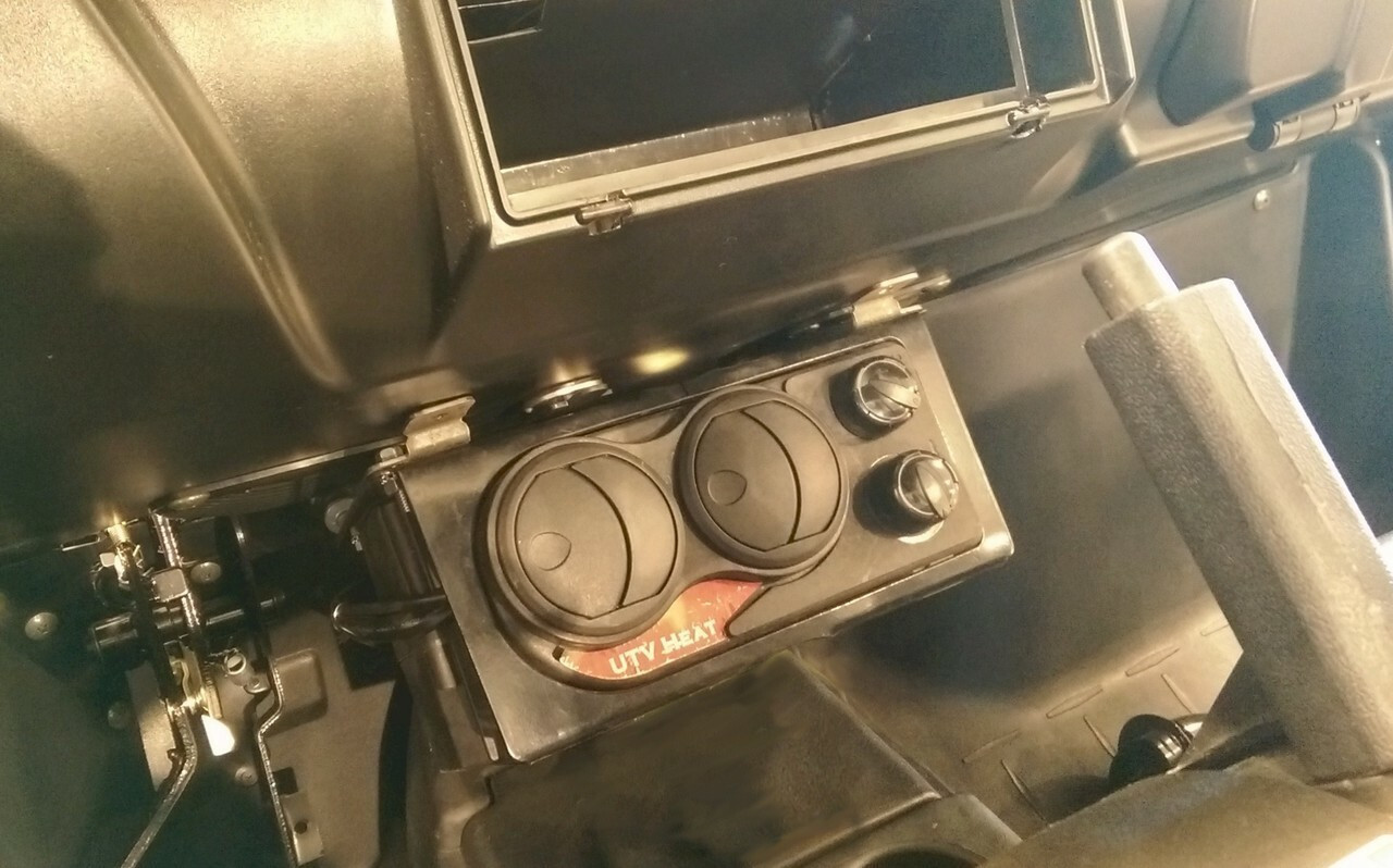 coleman 500 ice crusher heater below dash view