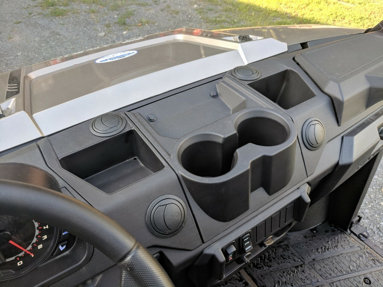 polaris ranger Diesel ice crusher heater passenger side view center vents defrost vents