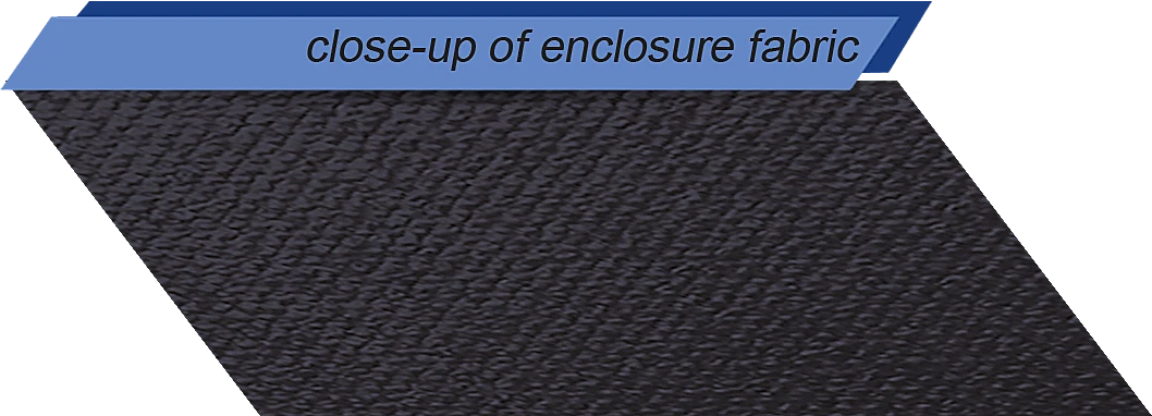 Close-up of the black woven enclosure fabric used on the 3 Star Can-Am Maverick X3 Max full cab enclosure