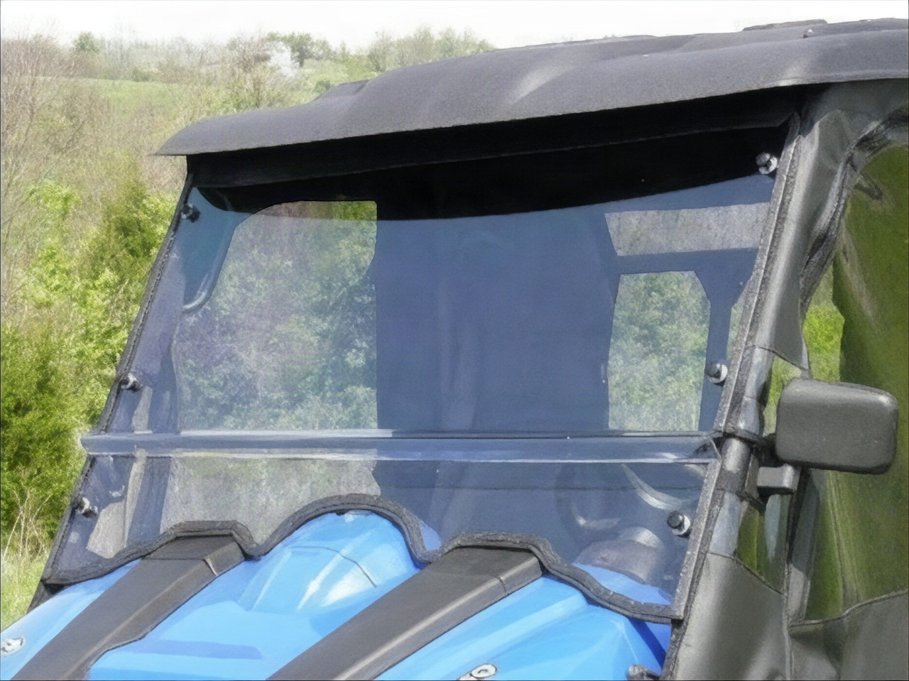 3 Star HiSun HS 750 Crew/Axis 750 Crew - 2 Pc Windshield with Vent, Clamp, and Hard Coat Options