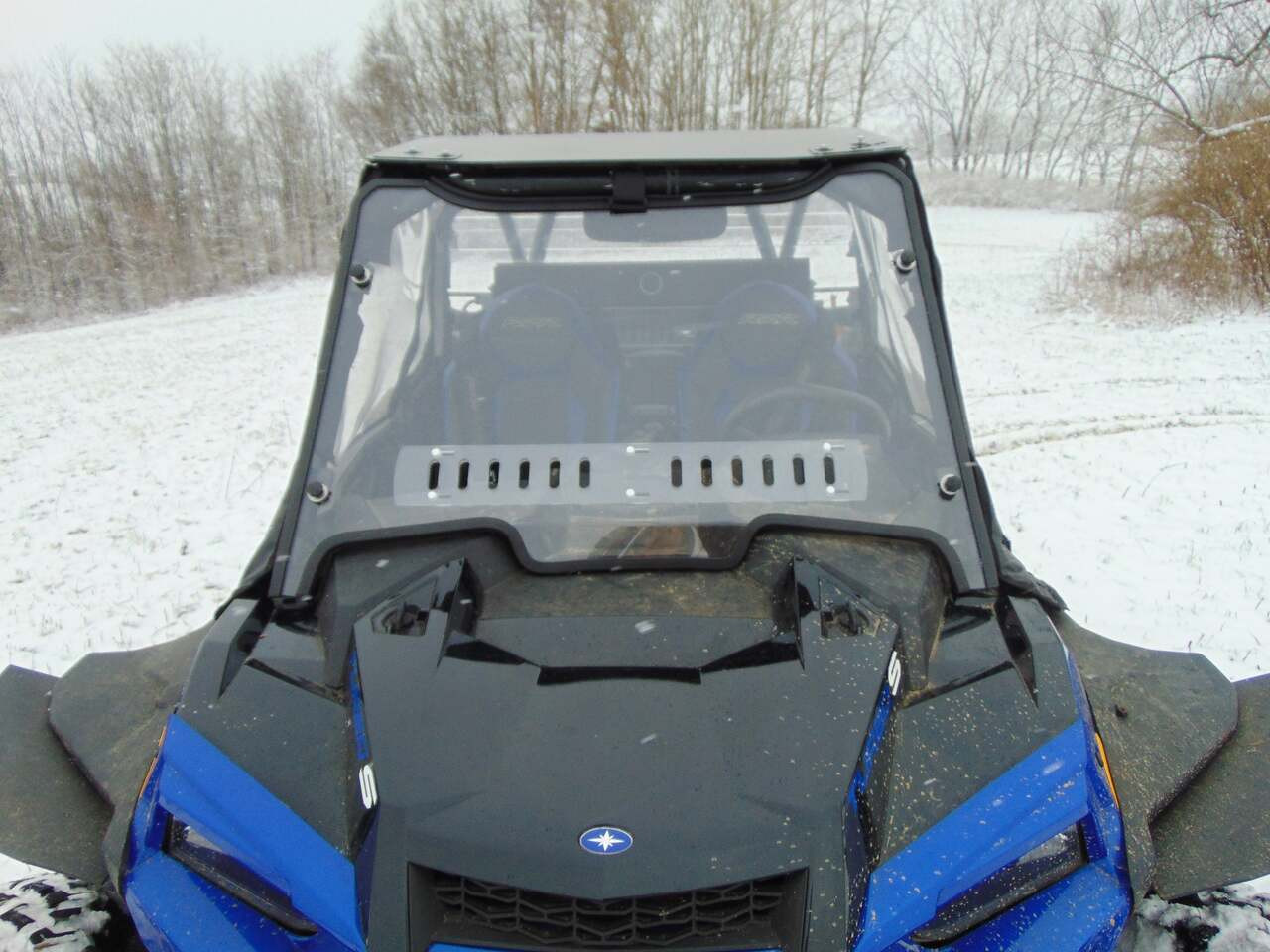 3 Star Polaris RZR XP Turbo S - 1 Pc Windshield with Clamp and Vent Options
