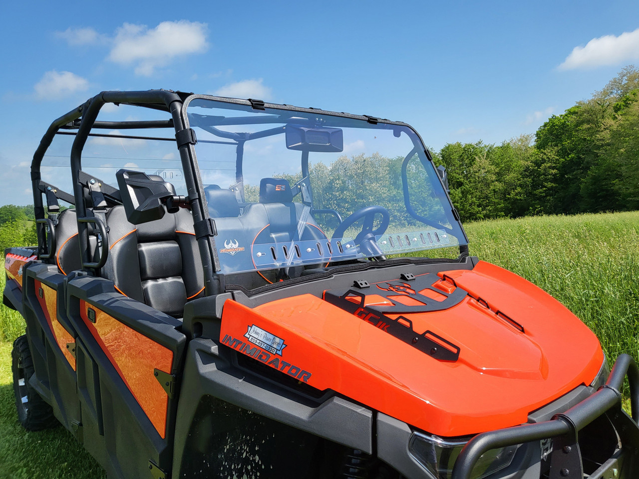 3 Star Intimidator GC1K 6-Seater - 1 Pc Windshield with Vent, Clamp, and Hard Coat Options
