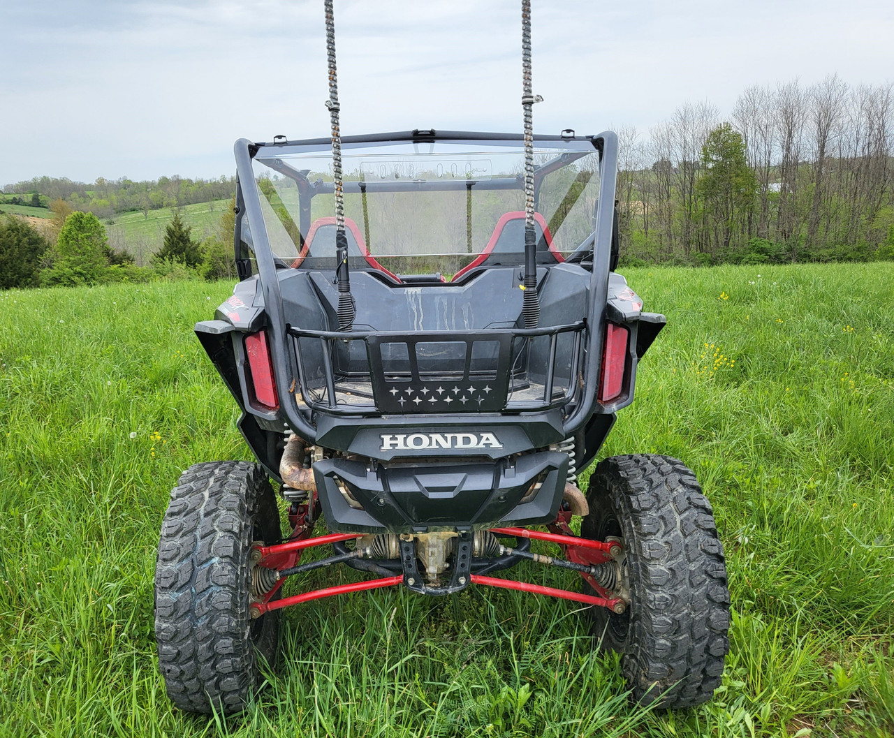 3 Star Honda Talon 2-Seater - 1-Pc Lexan Back Panel w/Vent Option