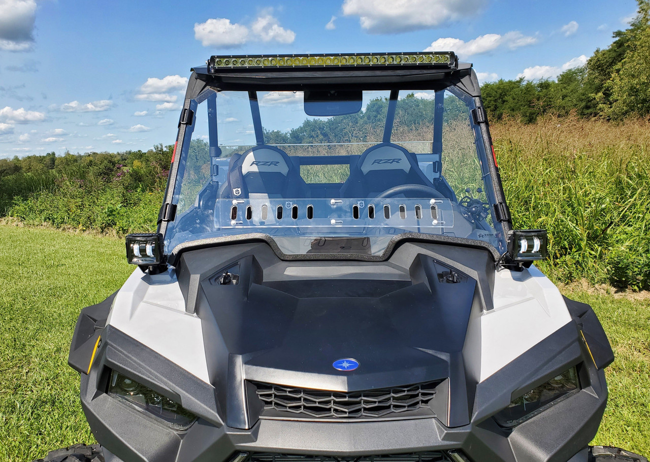 3 Star Polaris RZR XP 1000/XP Turbo - 1 Pc Windshield with Clamp and Vent Options