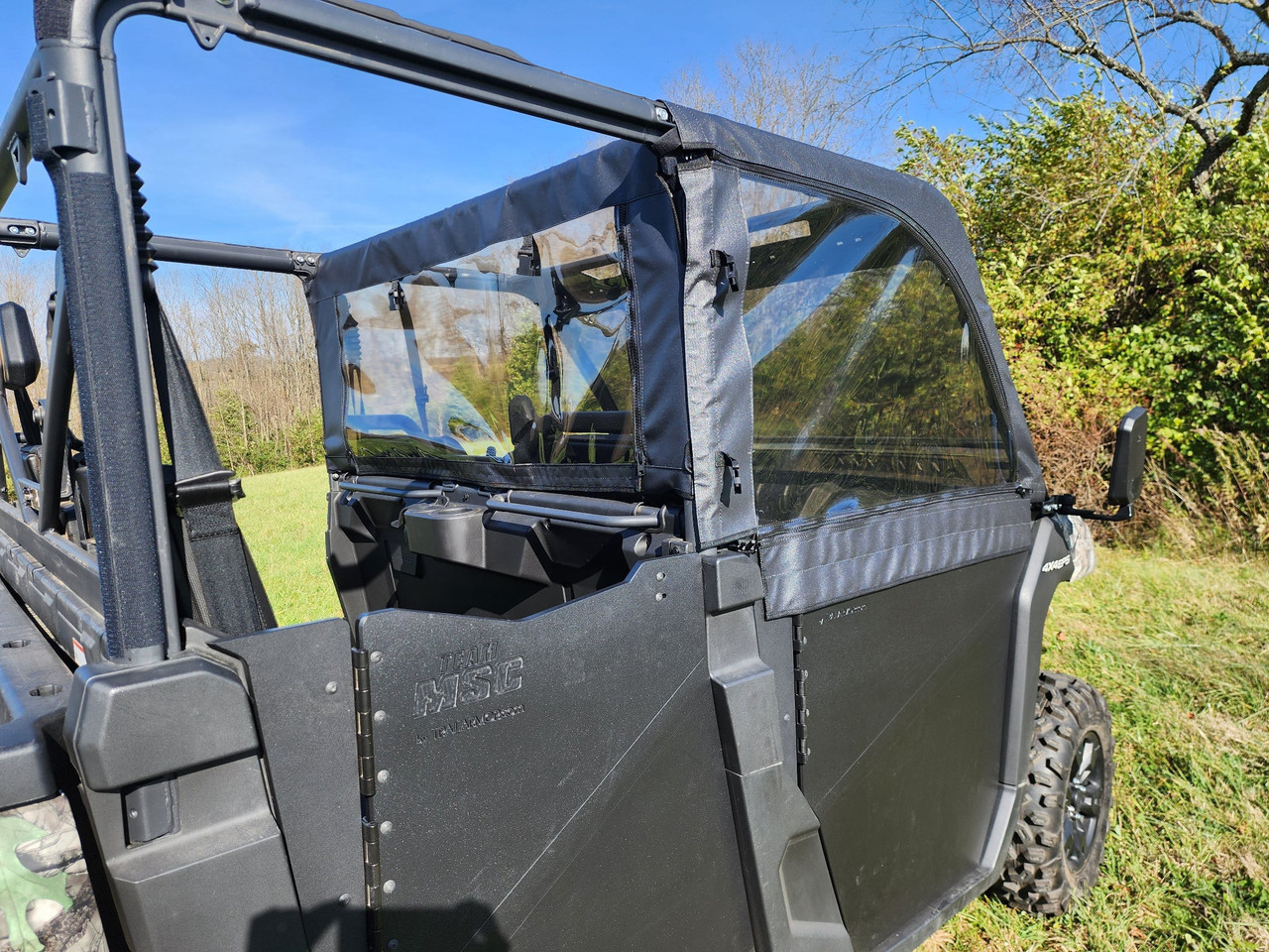 Outside view of the 3 Star soft center panel installed between the front and rear doors of a CFMoto UForce 1000XL