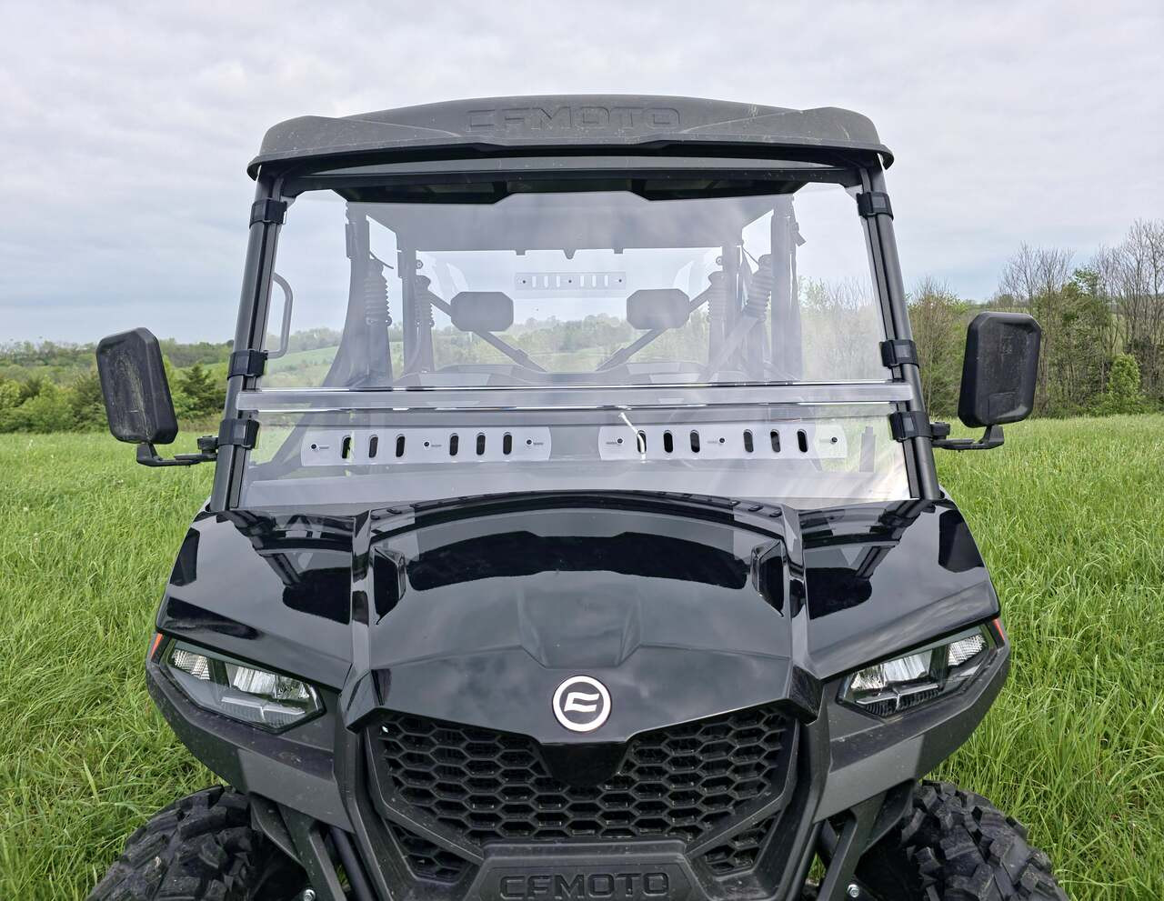 CFMoto UForce 800 XL- 2 Pc General-Purpose Windshield with Vent and Clamp Options