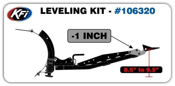 KFI 1" Negative SQ Push Tube Leveling Kit (#106320)