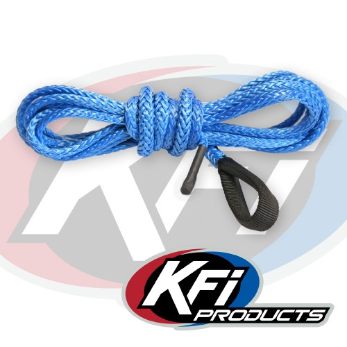 KFI Synthetic ATV Winch 12 Foot PLOW Cable (Blue) (#SYN19-B12)