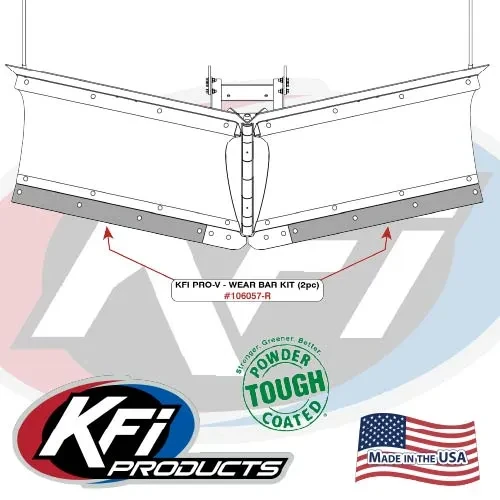 KFI Wear Bar Wing Kit V-Plow (2pc) (#106057-R)