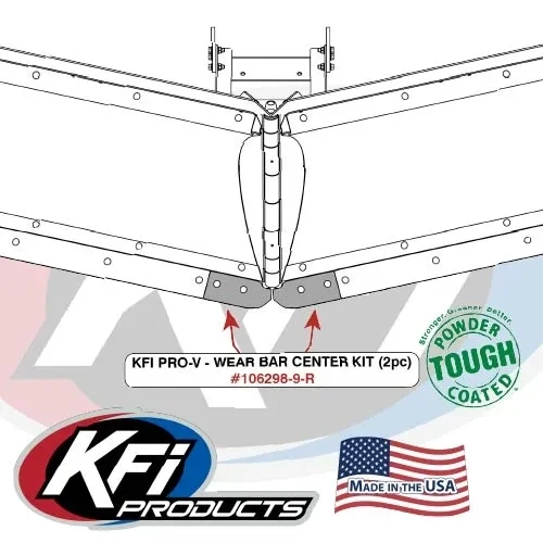 KFI 9-R Wear Bar Center Kit V-P (2pc) (#106298-9-R)