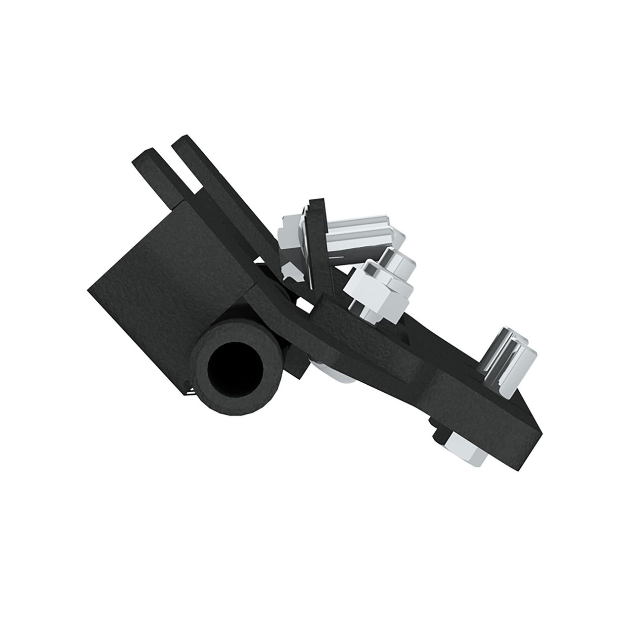 Kolpin Front-Connect plow mount for a Polaris Xpedition, close view of the tube and bolts