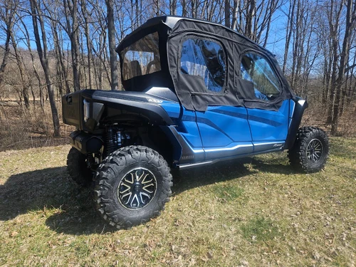 Side X Side Yamaha Wolverine RMAX4 2025+ Long Bed Upper Doors for OEM Glass Windshield