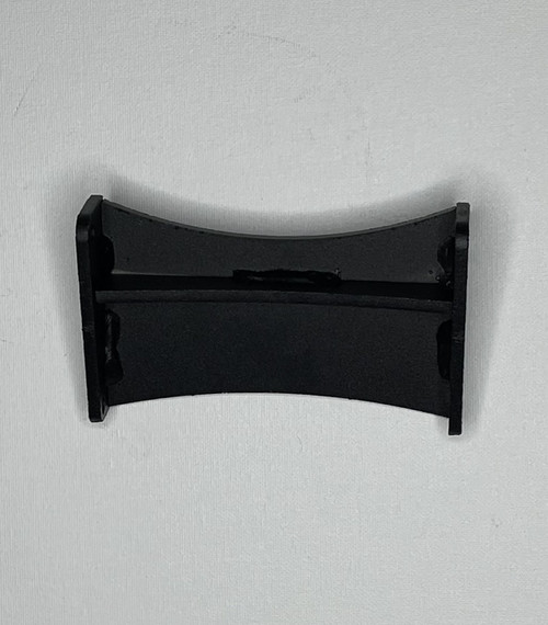 Dirty Teeth Racing pedal extension for Polaris RZR 170, single black curved pedal pad on white
