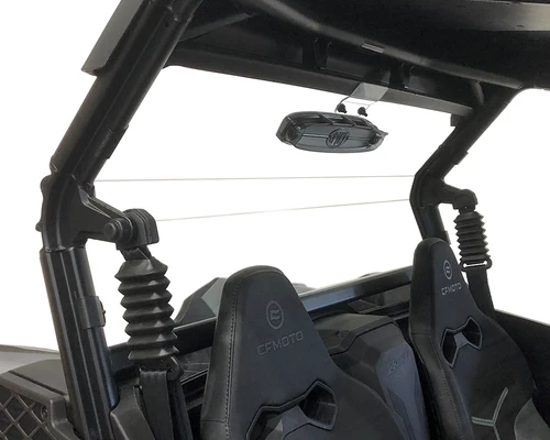 Spike rear windshield for CFMOTO ZForce 800 Trail: rear windshield behind the seats, rear view