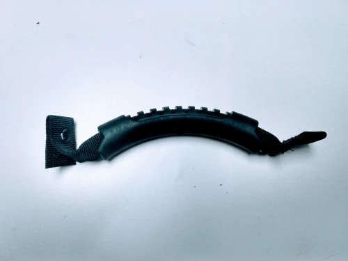Spike replacement part for Polaris General with Spike 58-1600 upper doors: black rubber door pull handle on white background