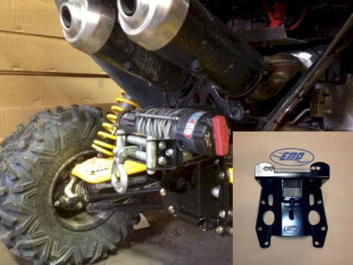 Extreme Metal Products CanAm Maverick Rear Winch Mount w/ 2-inch Receiver EMP