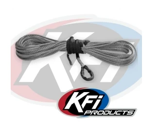 KFI 1/4-inch Synthetic 50' UTV Winch Cable (Smoke)