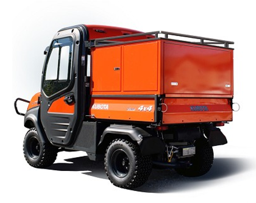 Challenger for Kubota X-Series 24" Utility Bed Cap w/ Side Tool Boxes on white background