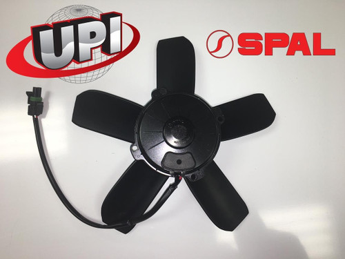 Universal Parts SPAL high performance replacement fan kit for the Can-Am Defender, black five-blade fan with plug