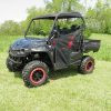 Small side view thumbnail of the black Intimidator Classic with the 3 Star soft top and red wheels