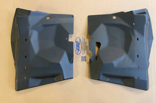 Extreme Metal Products firewall liners for Can-Am Maverick X3, pair of black textured plastic panels laid on a table