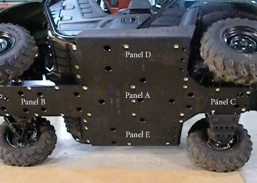 Trail Armor Yamaha Rhino 700 Full Skids with Slider Nerfs 2008 - 2013
