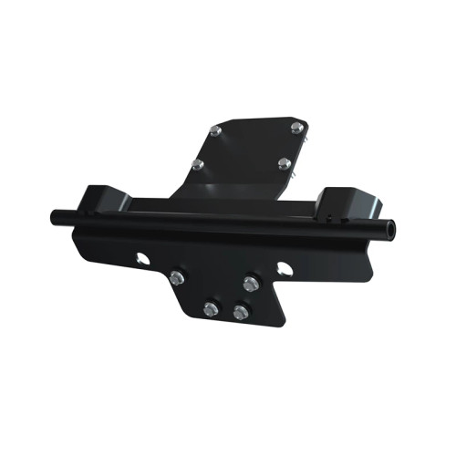 Kolpin Front-Connect Conqueror plow mount for the CF Moto U-Force 1000, black steel, angled view