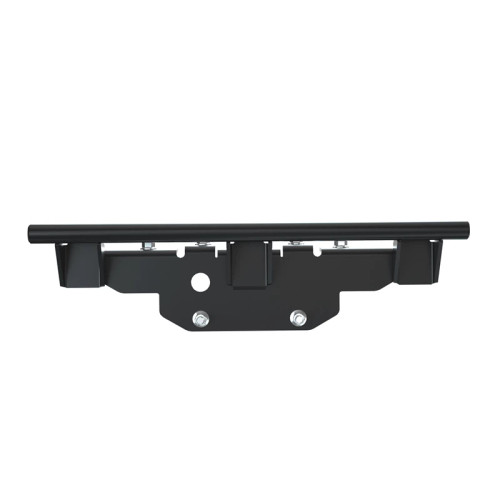 Kolpin Front-Connect Conqueror plow mount for Kawasaki Mule 4000/4010, black steel bracket seen from below