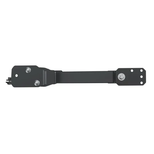 Kolpin front-connect Conqueror push tube extension bar for tracked vehicles, flat black steel, side view on white
