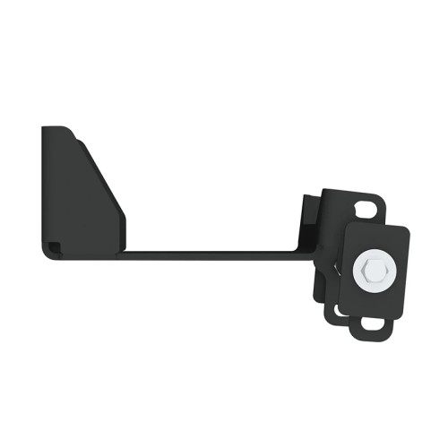 Kolpin winch mount kit for a Yamaha Viking, black steel bracket with fairlead tab shown from the side