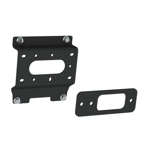 Kolpin winch mount kit for Arctic Cat Textron Prowler Pro: black steel mount plate with bolts and fairlead plate