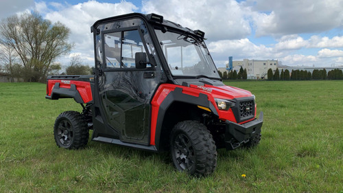 Arctic Cat Prowler Pro 800 Premium hard cab enclosure by HardCabs - steel roof, tilt-out glass windshield, poly doors